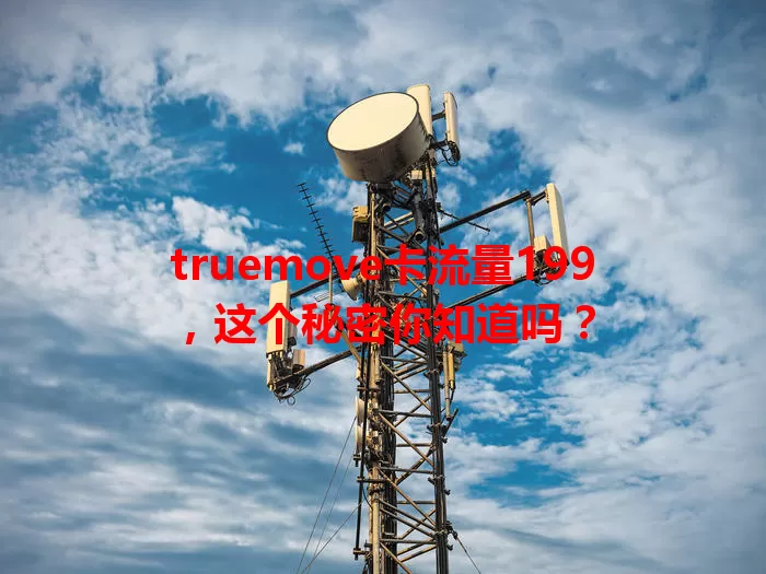 truemove卡流量199，这个秘密你知道吗？