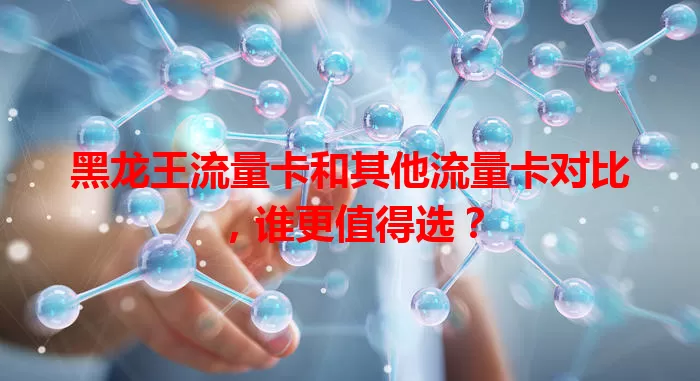 黑龙王流量卡和其他流量卡对比，谁更值得选？