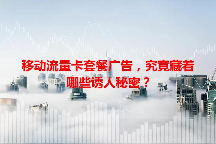 移动流量卡套餐广告，究竟藏着哪些诱人秘密？