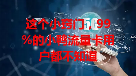这个小窍门，99%的小鸭流量卡用户都不知道