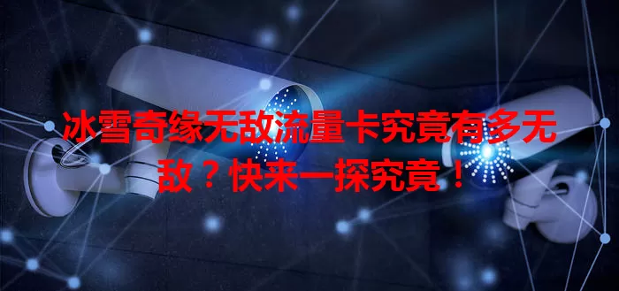 冰雪奇缘无敌流量卡究竟有多无敌？快来一探究竟！