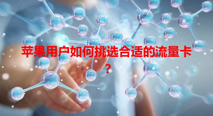 苹果用户如何挑选合适的流量卡？
