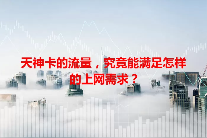 天神卡的流量，究竟能满足怎样的上网需求？