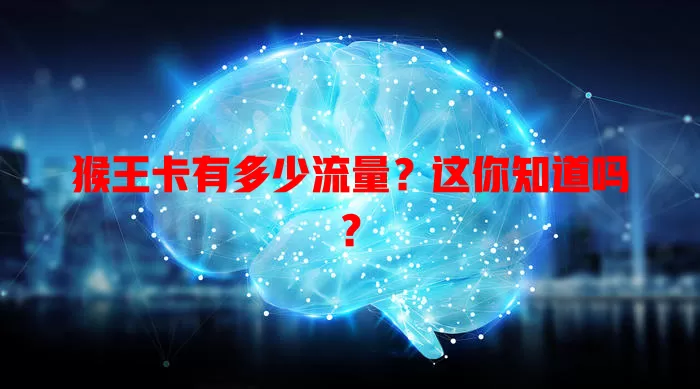 猴王卡有多少流量？这你知道吗？