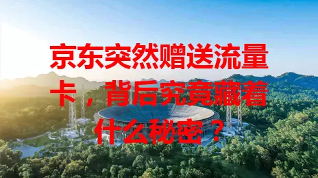 京东突然赠送流量卡，背后究竟藏着什么秘密？