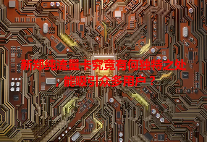 新郑纯流量卡究竟有何独特之处，能吸引众多用户？