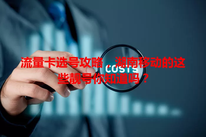 流量卡选号攻略，湖南移动的这些靓号你知道吗？