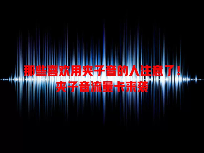 那些喜欢用夹子音的人注意了！夹子音流量卡来袭