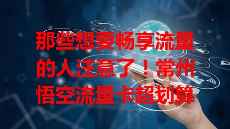 那些想要畅享流量的人注意了！常州悟空流量卡超划算