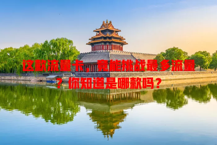 这款流量卡，竟能挑战最多流量？你知道是哪款吗？