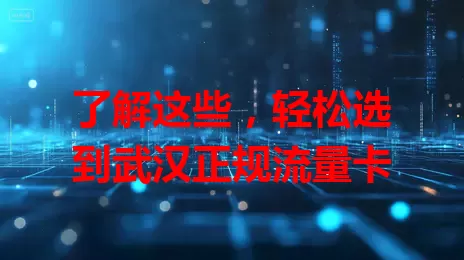 了解这些，轻松选到武汉正规流量卡