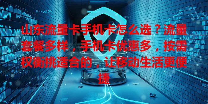 山东流量卡手机卡怎么选？流量套餐多样，手机卡优惠多，按需权衡挑适合的，让移动生活更便捷
