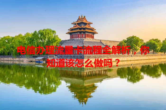 电信办理流量卡流程全解析，你知道该怎么做吗？