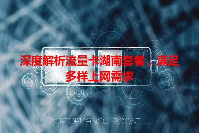 深度解析流量卡湖南套餐，满足多样上网需求