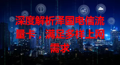 深度解析泽国电信流量卡，满足多样上网需求