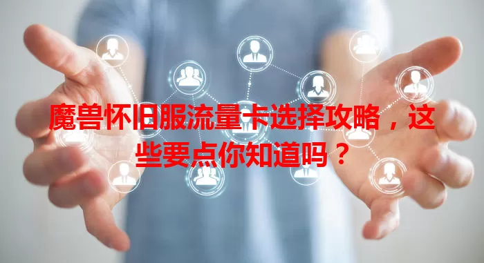魔兽怀旧服流量卡选择攻略，这些要点你知道吗？