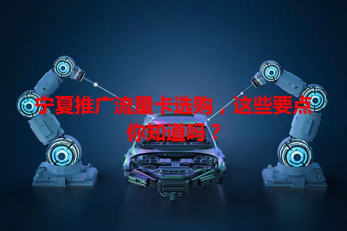 宁夏推广流量卡选购，这些要点你知道吗？