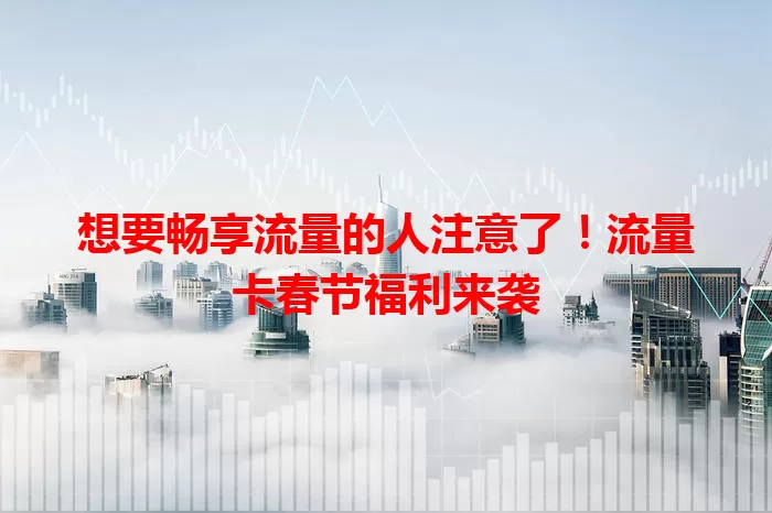 想要畅享流量的人注意了！流量卡春节福利来袭