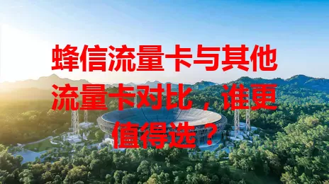 蜂信流量卡与其他流量卡对比，谁更值得选？