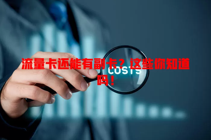 流量卡还能有副卡？这些你知道吗！
