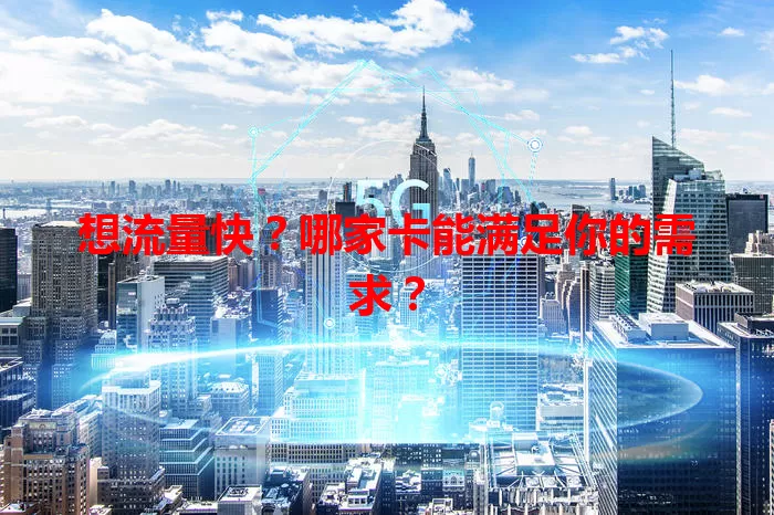 想流量快？哪家卡能满足你的需求？