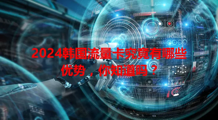 2024韩国流量卡究竟有哪些优势，你知道吗？
