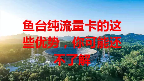 鱼台纯流量卡的这些优势，你可能还不了解
