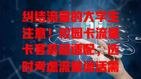纠结流量的大学生注意！校园卡流量卡套餐超适配，选时考虑流量通话需求、费用，留意有效期等，助你校园畅享网络