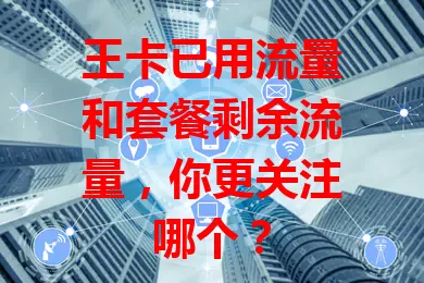王卡已用流量和套餐剩余流量，你更关注哪个？