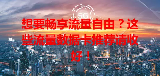想要畅享流量自由？这些流量数据卡推荐请收好！