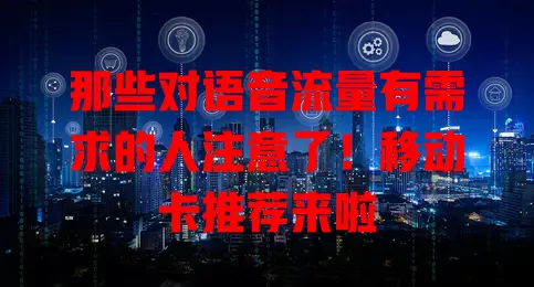 那些对语音流量有需求的人注意了！移动卡推荐来啦