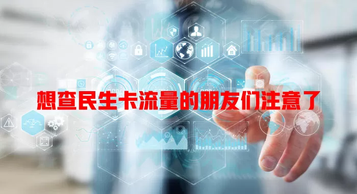 想查民生卡流量的朋友们注意了