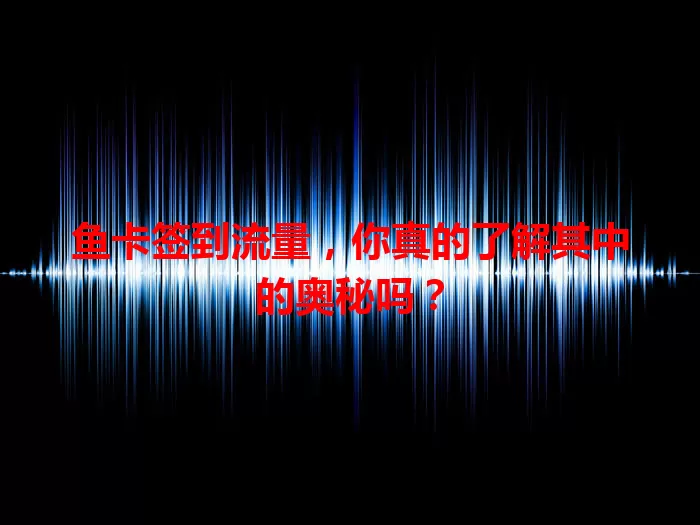 鱼卡签到流量，你真的了解其中的奥秘吗？