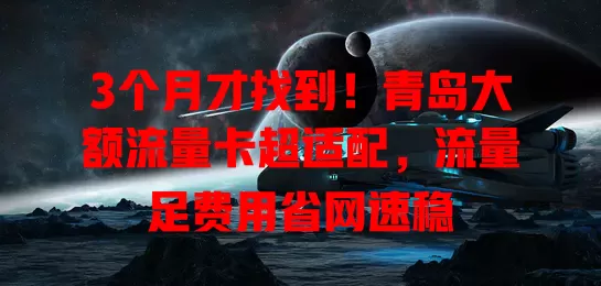 3个月才找到！青岛大额流量卡超适配，流量足费用省网速稳