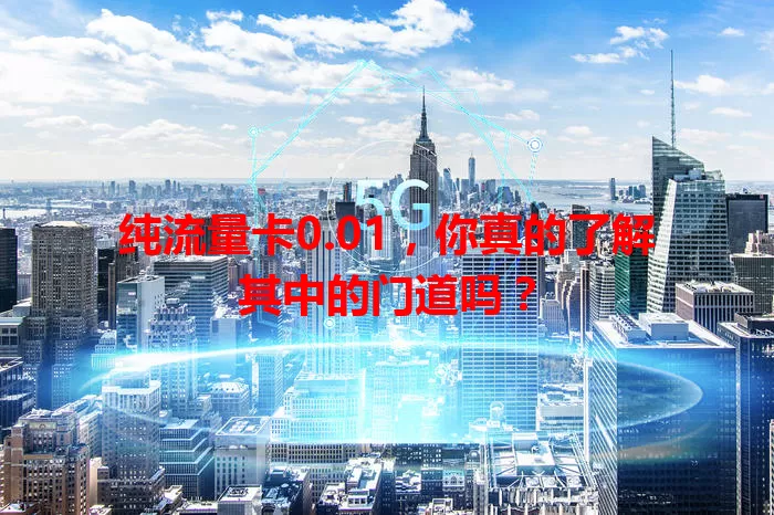 纯流量卡0.01，你真的了解其中的门道吗？