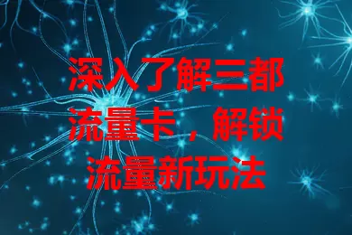 深入了解三都流量卡，解锁流量新玩法