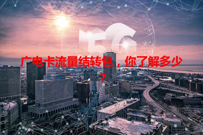 广电卡流量结转包，你了解多少？