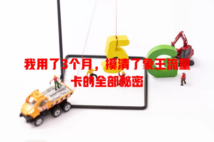 我用了3个月,摸清了象王流量卡的全部秘密