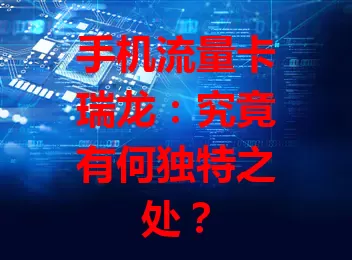 手机流量卡瑞龙：究竟有何独特之处？