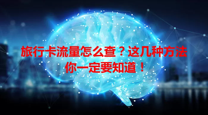 旅行卡流量怎么查？这几种方法你一定要知道！