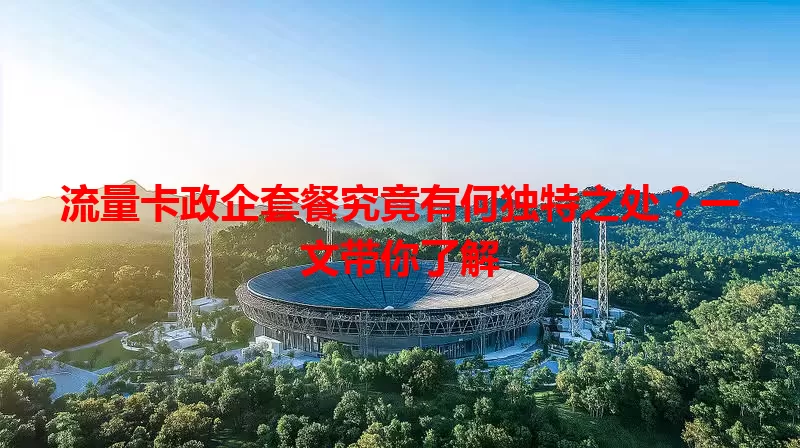 流量卡政企套餐究竟有何独特之处？一文带你了解