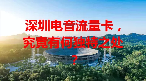 深圳电音流量卡，究竟有何独特之处？