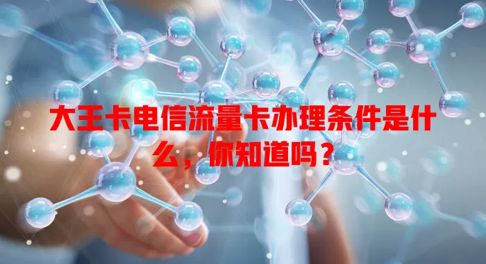 大王卡电信流量卡办理条件是什么，你知道吗？