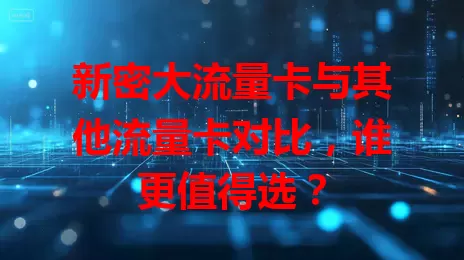 新密大流量卡与其他流量卡对比，谁更值得选？