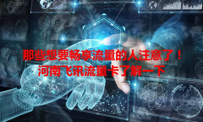 那些想要畅享流量的人注意了！河南飞讯流量卡了解一下
