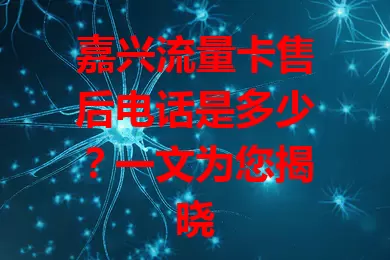 嘉兴流量卡售后电话是多少？一文为您揭晓