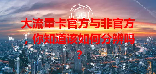 大流量卡官方与非官方，你知道该如何分辨吗？