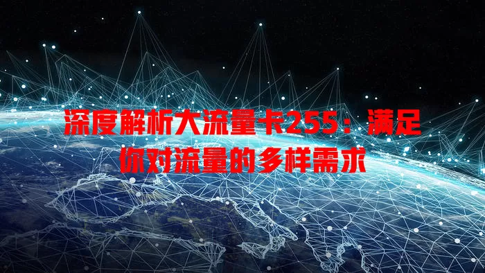 深度解析大流量卡255：满足你对流量的多样需求