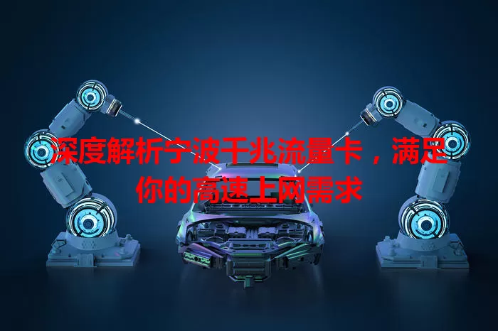 深度解析宁波千兆流量卡，满足你的高速上网需求