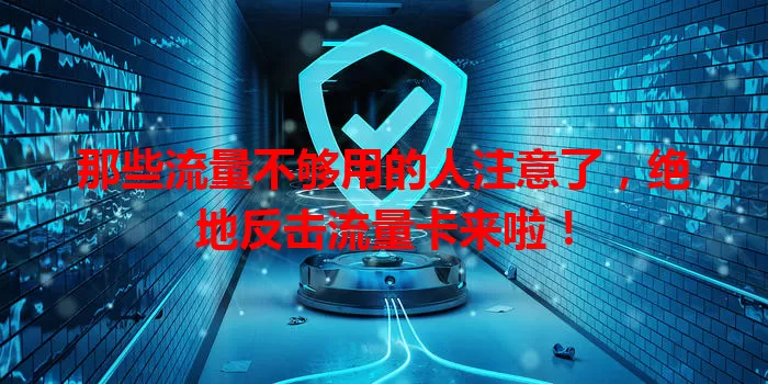 那些流量不够用的人注意了，绝地反击流量卡来啦！